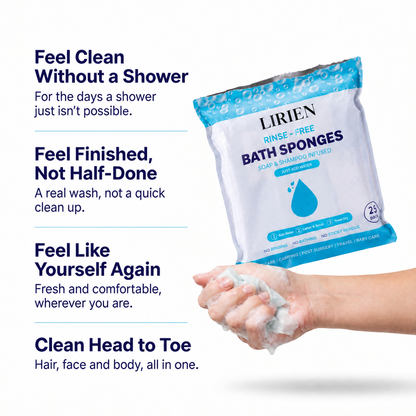 LIRIEN™ Rinse-Free Bath Sponges — Just Add Water