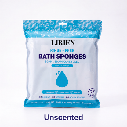 LIRIEN™ Rinse-Free Bath Sponges — Just Add Water