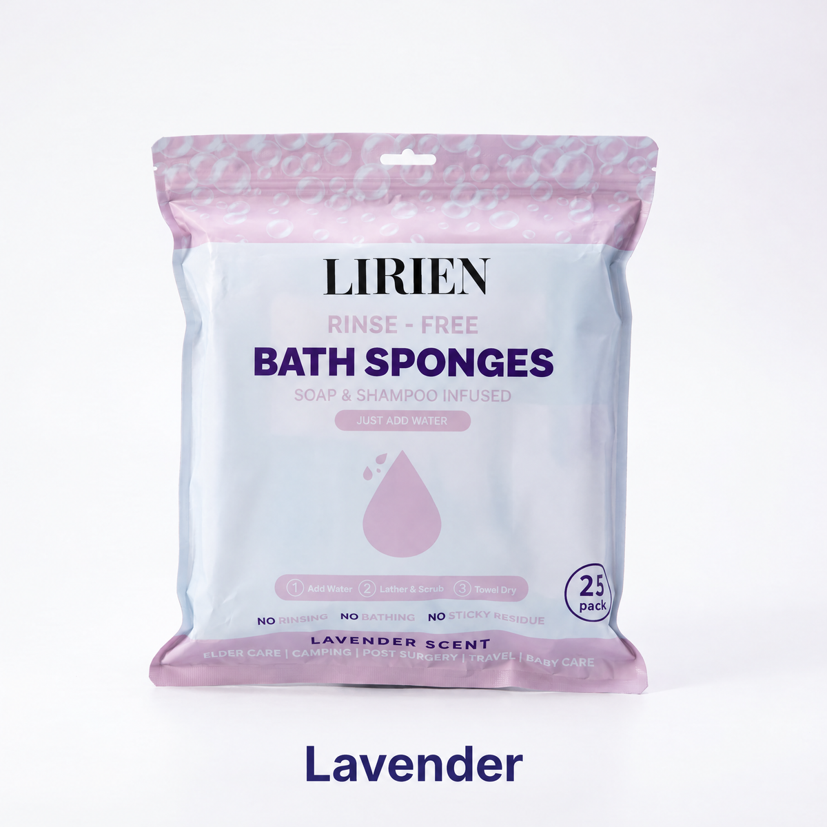 LIRIEN™ Rinse-Free Bath Sponges — Just Add Water